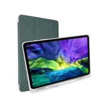Apple, Uyumlu iPad 2022 10.9 10.nesil Kılıf Kalemlikli Mars Tablet Kılıfı - Koyu Yeşil Arka Kapak