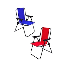 Exent 2 Adet 2-6 Yaş Lüx Çocuk Piknik Sandalyesi-mini Kamp Sandalyesi-kırmızı-mavi Çok Renkli