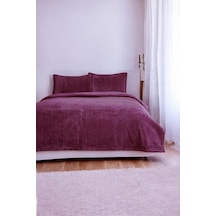 Piramit Battaniye Çift Kişilik Mürdüm Renk 220x240cm Mürdüm