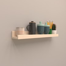 Rafkestir Setli Duvar Rafı 40 Cm Krem ( Parlak )