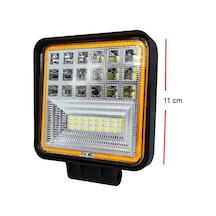 Kare Kırmızı Angelli Sis Lambası 12-24v / Lass312