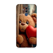 Huawei Mate 20 Lite Uyumlu Sevimli Ayı Ve Kalp Desenli Silikon Kılıf