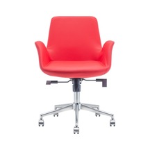 Bintaşmobilya Hava Kırmızı Deri Ofis Çalışma Sandalyesi