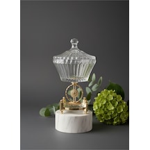 Çnr Home Collection Ultra Lüx Kristal Kapakli Şekerlik Gold Detayli Büyük Kase 23145655 Altin