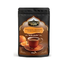 Hacı Halis Efendi Portakal Ve Çikolata Aromalı Türk Kahvesi 200 Gr Yumuşak İçimli Doypack Öğütülmüş