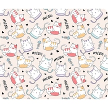 Minik Kediler Meow - Kare Baskılı Mouse Pad Mousepad