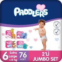Bebek Bezi 6 Numara X-Large (15+ Kg) 38x2 Adet – 2’li Jumbo Set , Yüksek Emicilik