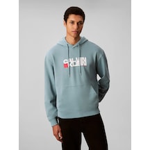 Calvin Klein Ls Eu 350terry Ck Yeşil Erkek Kapüşonlu Sweatshirt