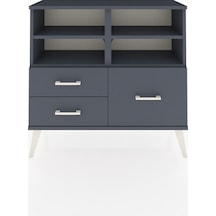 Arges Şifonyer 4 Raflı 3 Çekmeceli 88x30x80 Antrasit-antrasit Antrasit