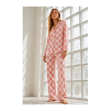Fit Women Kadın Regular Bürümcük Pembe Pijama Takımı