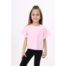 Toontoy Kids Toontoy Kız Çocuk Baskılı Bisiklet Yaka Kolu Volanlı Tişört Açık Pembe Toontoy Kids Toontoy Kız Çocuk Baskılı Bisiklet Yaka Kolu Volanlı Tişört Açık Pembe