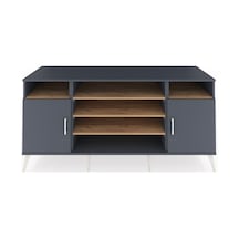 Kronos Konsol 5 Raflı 2 Kapaklı 176x59x83 Antrasit-antrasit/çam Antrasit/çam