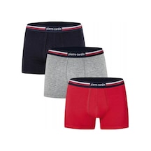 Pierre Cardin Erkek 3 Lü Multicolor Boxer Seti Laci-kırmızı-gri