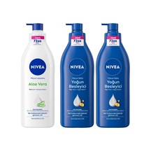 Aloe Vücut Losyonu, 400 Ml, Normal/kuru Ciltler İçin Aloe İle Nemlendirme + Besleyici Vücut Sütü 400 Ml, Kuru Ve Çok Kuru Ciltler, Nemlendirici Vücut Losyonu X2