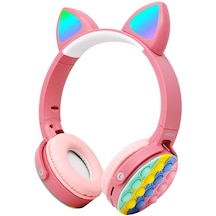 Zore CXT-950 Rgb Led Işıklı Kedi Kulağı Kulak Üstü Bluetooth Kulaklık