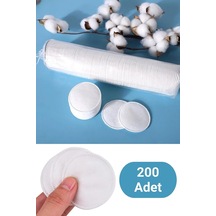 Lexroo 200 Adet Yuvarlak Makyaj Temizleme Pamuğu -%100 Saf Premium Kalite Disk Pamuk