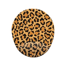 Leopar Desenli Bilek Destekli Oval Mouse Pad Mousepad