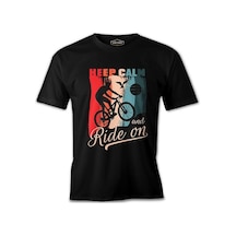 Bicycle Ride On Siyah Erkek Tshirt 001