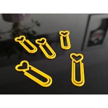 3d Baskı Kalp Figürlü Ataç - 10lu Set - Sarı