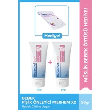 Pişik Önleyici Merhem 50g 2'li Paket + Müslin Bebek Örtüsü Hediye