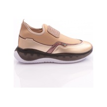 Dgn 2067 Kadin Üstü Taş Süslemeli Spor Ayakkabi 2067-2026-R0152 Bej