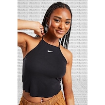 Nike Essential Cami Tight Fit Tank Top Black Likralı Fitilli Askılı Kadın Atlet Siyah
