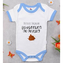 Bk Gift Bk Kids Düzelcez İnşallah Tasarımlı Mavi Bebek Body Zıbın-1 9-12 Ay