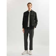 Koton Viskon Karışımlı Chino Cep Detaylı Tapered Fit Pantolon Antrasit 5sam40017hk Antrasit