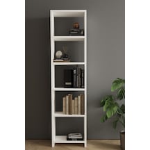Classy 102asya 5 Raflı Tek Parça Kitaplık Beyaz