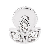 Altınsepeti Beyaz Altın Lotus Helix Piercing As96pcr3 Beyaz