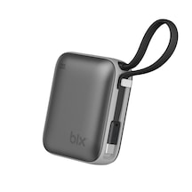 Bix Pb119 10000mah 20w Cep Boyu Dijital Göstergeli Mini Powerbank Taşınabilir Hızlı Şarj Cihazı Gri