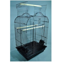Pet - 427 - Papağan Kafesı Açılır Çatılı Sıyah 47x36x70 X - Kmrsfres - 1 Adet