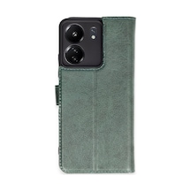 Xiaomi Redmi 13c Uyumlu Kılıf Trend S Plus Kapaklı Kılıf - Yeşil