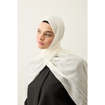 Deserto Fashion Bambu Şal Düz Renk-3539 Açık Ekru