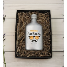 Bk Gift Kişiye Özel İsimli Baba Temalı Gümüş Tasarım Cam Şişe Kolonya 200 ML 8