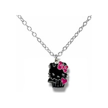 Dark Angel Hello Kitty Figürlü Kolye 60 Cm Zincirli Gotik Ve Sevimli Takı Çok renkli