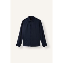 Defacto Regular Fit Polo Yaka Modal Uzun Kollu Gömlek H5254ax26aunv253 Lacivert-nv253