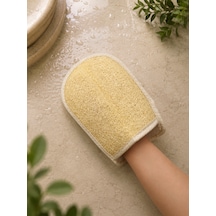 Çift Taraflı Eldiven Kabak Lifi 23x16 Cm Doğal Banyo Ve Peeling Lifi