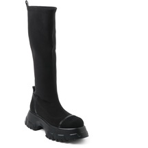 Siyah Streç Çizme Kadın Gtn-5839 John May Sıyah Streç Siyah