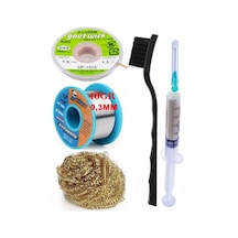 Mechanic /lehim Teli 40gr 0,3mm Lehim Toplama Cp-1515 Emme Teli 1,5mm Havya Ucu Temizleme Teli Set St03