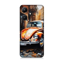 İnfinix Hot 30i Uyumlu Retro Sokakta Vosvos Desenli Silikon Kılıf Çok Renkli