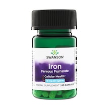 Takviye Swanson Nutrition Demir Takviye Edici Gıda 60 Kapsül Gıda Takviye