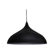 Retro Metal Sarkıt Avize Rustik Tekli Sarkıt Siyah İçi Siyah 43 Cm Beyaz