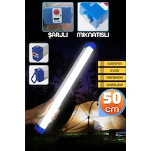 Şarjlı Işıldak Mıknatıslı Kamp Lambası 1500 Lm 3 Mod Elektrikli Acil Durum El Feneri 50cm Pr305 Beyaz