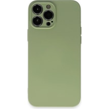 Newface - 348 - İphone 13 Pro Kılıf Nano İçi Kadife Silikon - Edntrend - - Yeşil