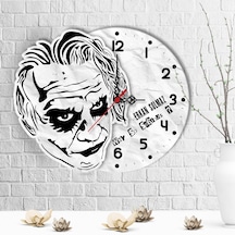 Kişiye Özel Joker Tasarımlı Ahşap Duvar Saati - 2 Çok Renkli