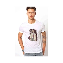 Death Note Moon Baskılı Beyaz Erkek Tshirt