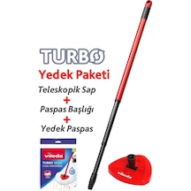 Vileda Turbo Yedek Paketi Sap + Classic Üçgen Başlık + Paspas