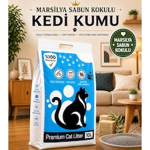10 Lt Marsilya Sabun Kokulu %100 Doğal Bentonit Kedi Kumu %99.9 Tozdan Arındırılmış Topaklanan Koku