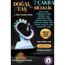 7 Çakra Doğaltaş Bileklik Akik, Lapis, Ametist, Turkuaz, Sitrin, Kaplan Gözü , Aventurin, Doğal Taş Mix Mix